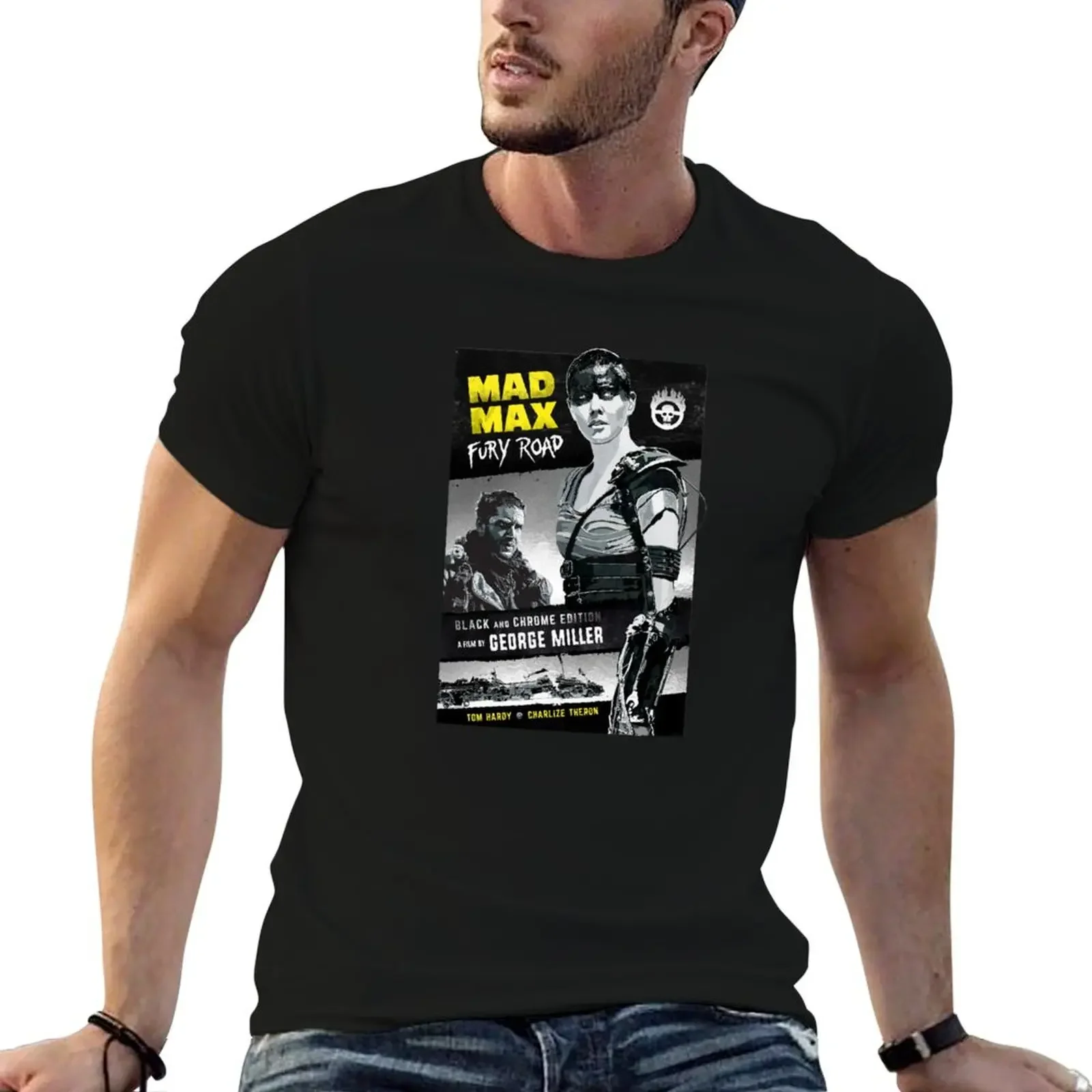 

Mad Max: Fury Road poster T-Shirt vintage graphic tee customizeds rapper graphic tees plus size men clothing