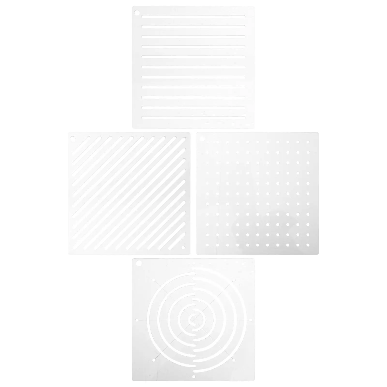 4Pcs Versatile Acrylic Quilting Templates Transparent Geometric Stencils for Beginner Quilting Embroidery Drawing Patterns view 5