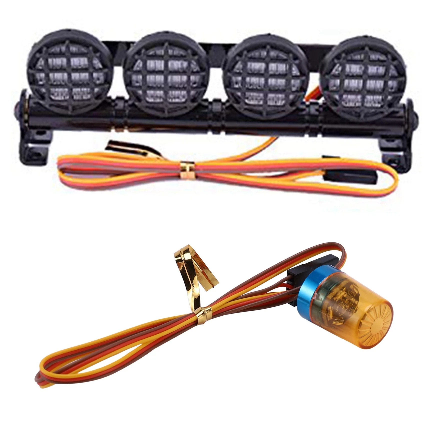 BEDW-2 個多機能 LED ランプストロボブラスト/点滅/回転ライト、イエロー & ブラック