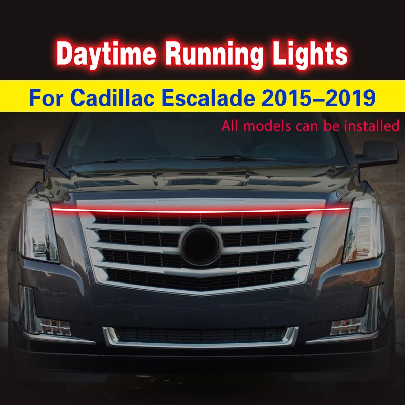 

Car Flashing 1pcs Universal LED Daytime Running Light LED DRL Flexible fog lamp Decorative Lamp for Cadillac Escalade 2015-2019