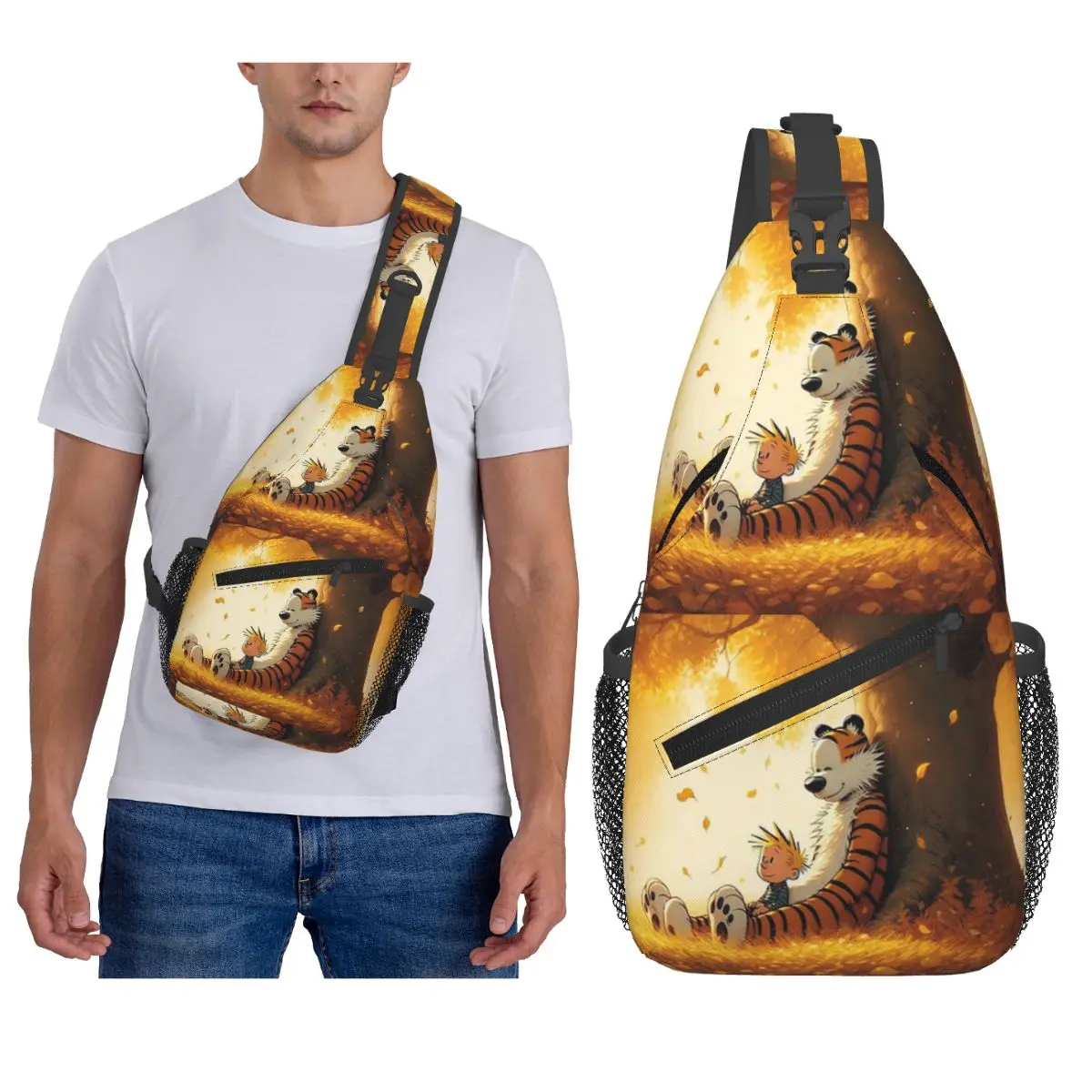 

Calvin Hobbes классическая нагрудная сумка мужской рюкзак через плечо нагрудная сумка дорожный походный рюкзак сумка на плечо