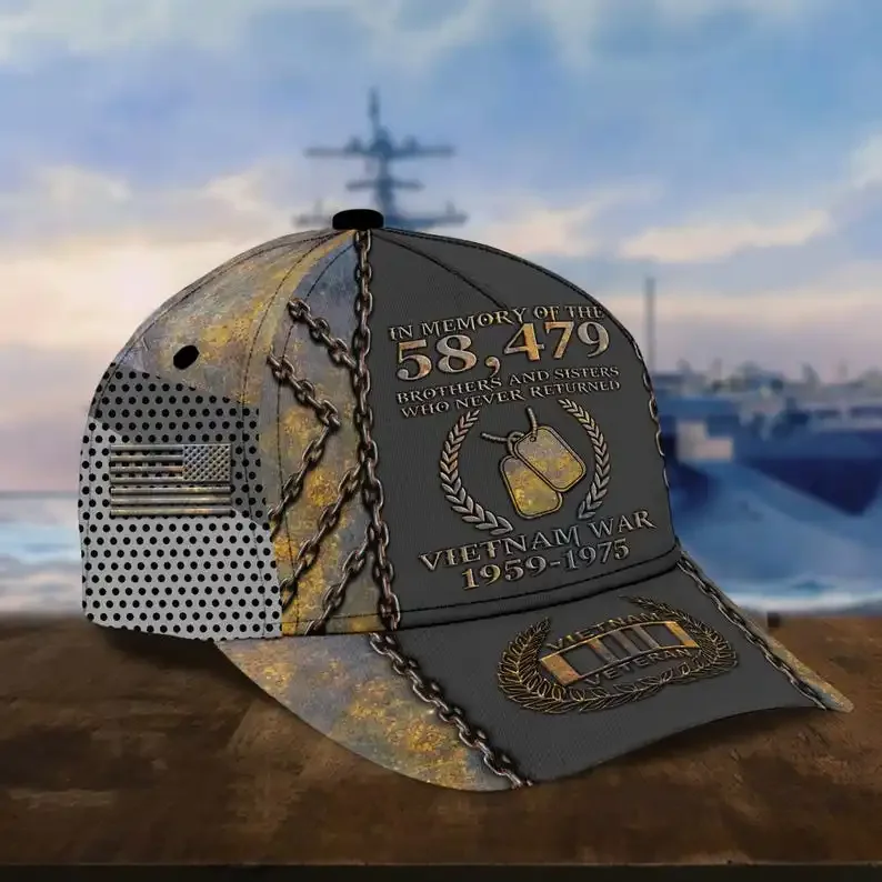 Custom Hat Vietnam Veteran Hats For Men In Memory Of Veteran Cap Personalized Vietnam Ball Caps Patriotic Cap Military Ball Caps
