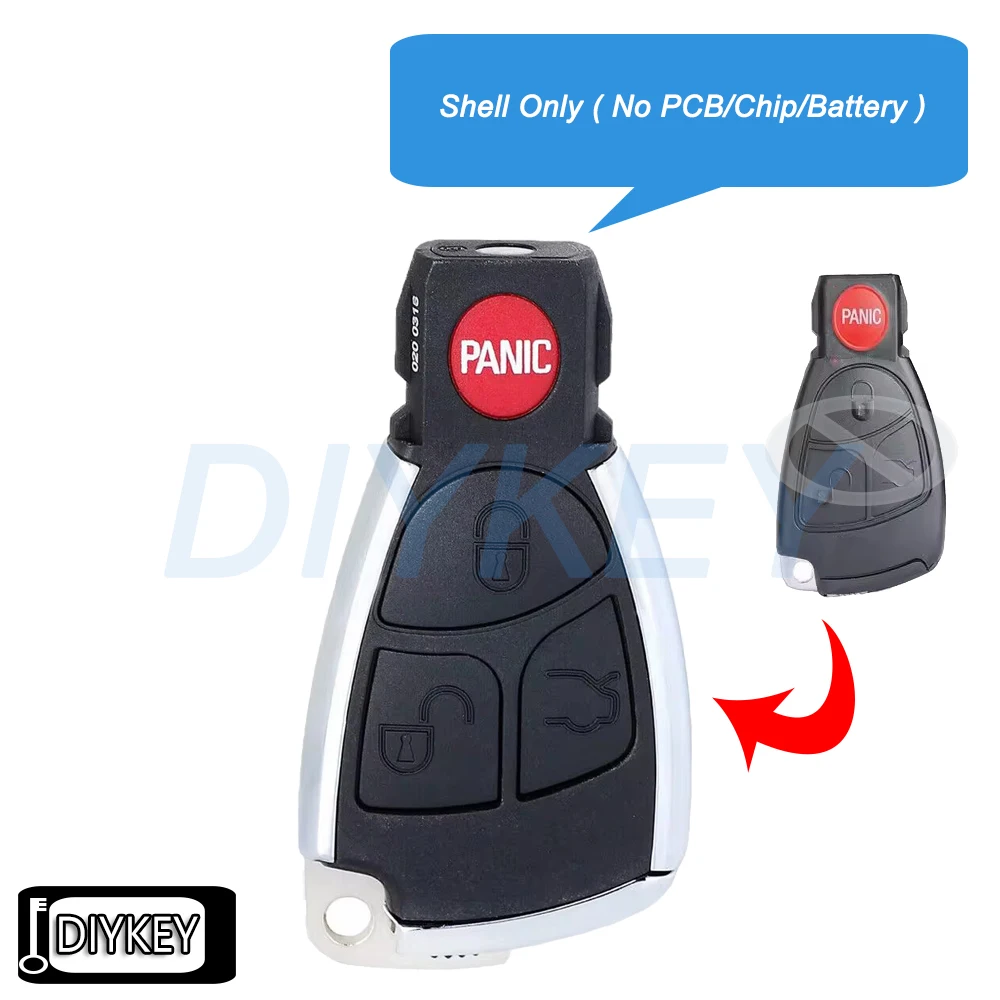 

3 + 1 чехол с 4 кнопками, модифицированный смарт-брелок для дистанционного управления автомобиля, чехол для Mercedes-Benz CLS C E S 2000 2001 2002 2003 2004 2005 2006