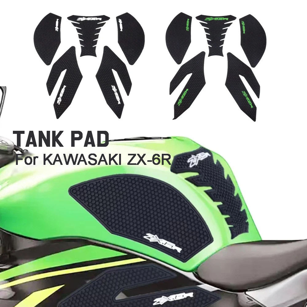 ZX-6R Motorcycle Sticker Anti slip Fuel Tank Pad for Kawasaki Ninja ZX6R ZX 6R 2019-2023 3D Side Gas Knee Grip Traction Pads