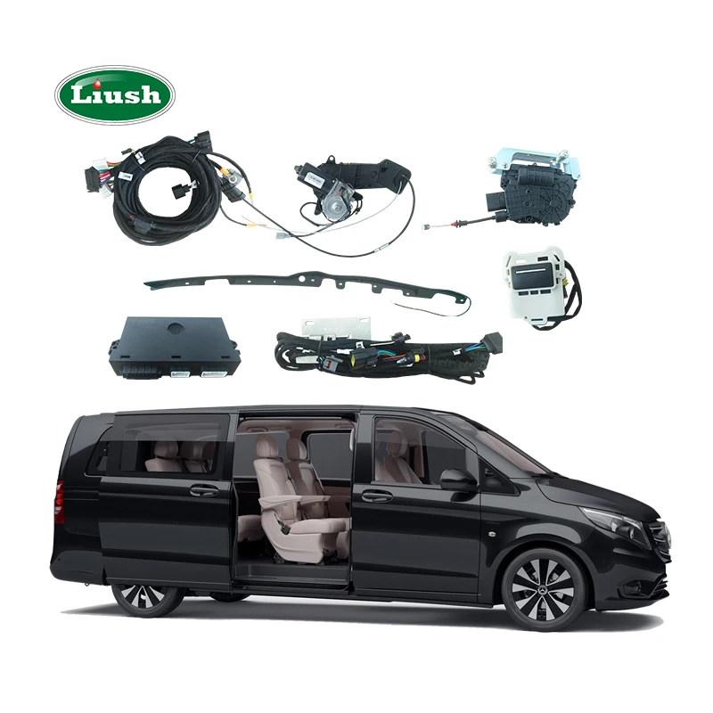 Liush Modified Electric Middle Door For Vito MPV With Key Control Switch IP56 Waterproof Self-Installation