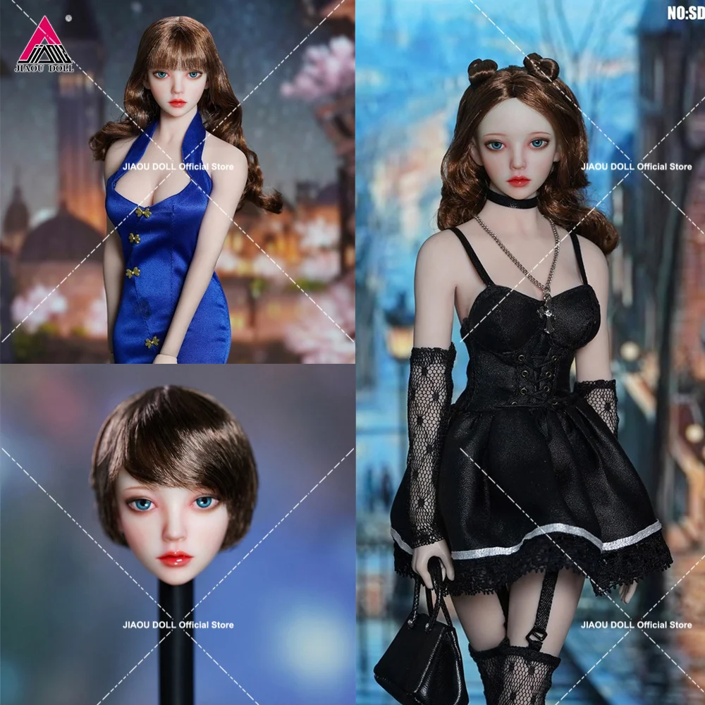 

SUPER DUCK SDH033 1/6 Cute Girl Head Sculpt BJD Style Carving Model Fit 12'' TBL Pale Solder Action Figure Body