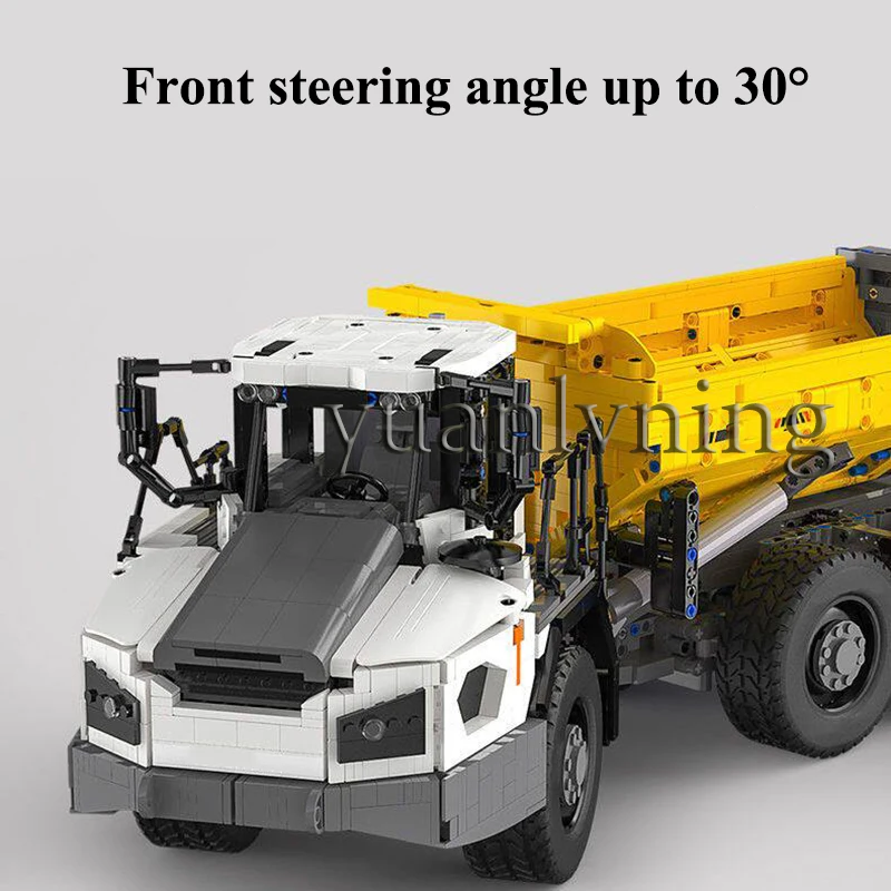 1/17 RC Hinged Tipper Truck Remote Control Engineering Vehicle RC Engineering Dumper Truck Building Block Toy Vehicle for Kids
