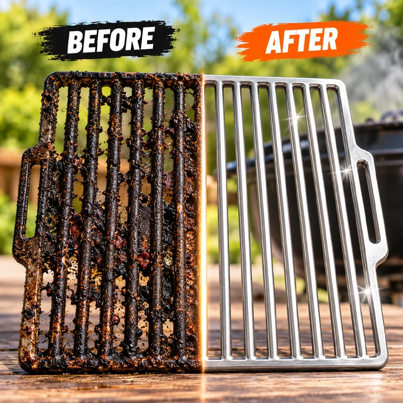 KJM BBQ Grill Cleaner 60ml Heavy Duty Grease Remover Oven Rack Cleaner Burnt Food Stain Remover For Barbecue Grill Grates