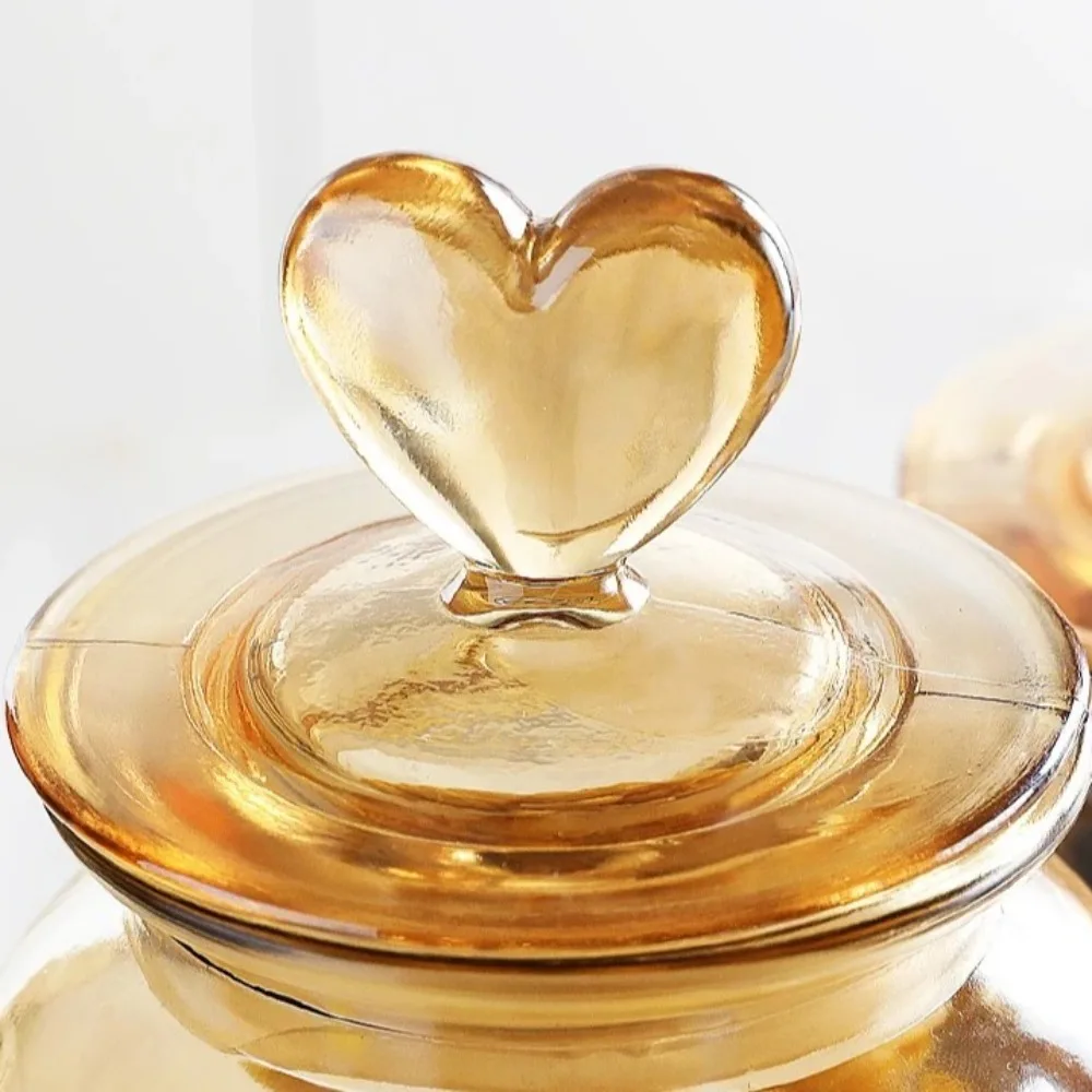 Home Decor Transparent Glass Sealed Jar with Shape Lid Exquisite Pickle Jug Large Capacity Grain Storage Bottle Nut - view 3