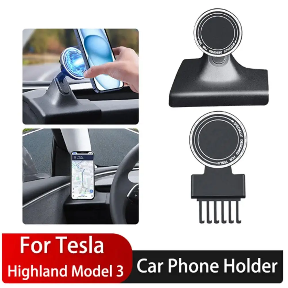 Per Tesla Highland supporto magnetico per telefono da auto supporto per montaggio laterale dello schermo di navigazione di controllo per accessori