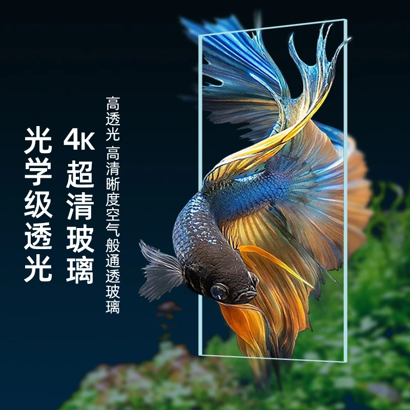 Living room household with cabinet integrated vertical glass aquarium small new model