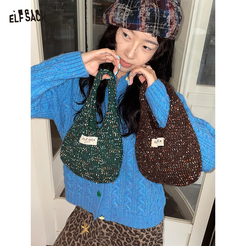 

ELFSACK Casual Cute Small Woven Handbag For Women