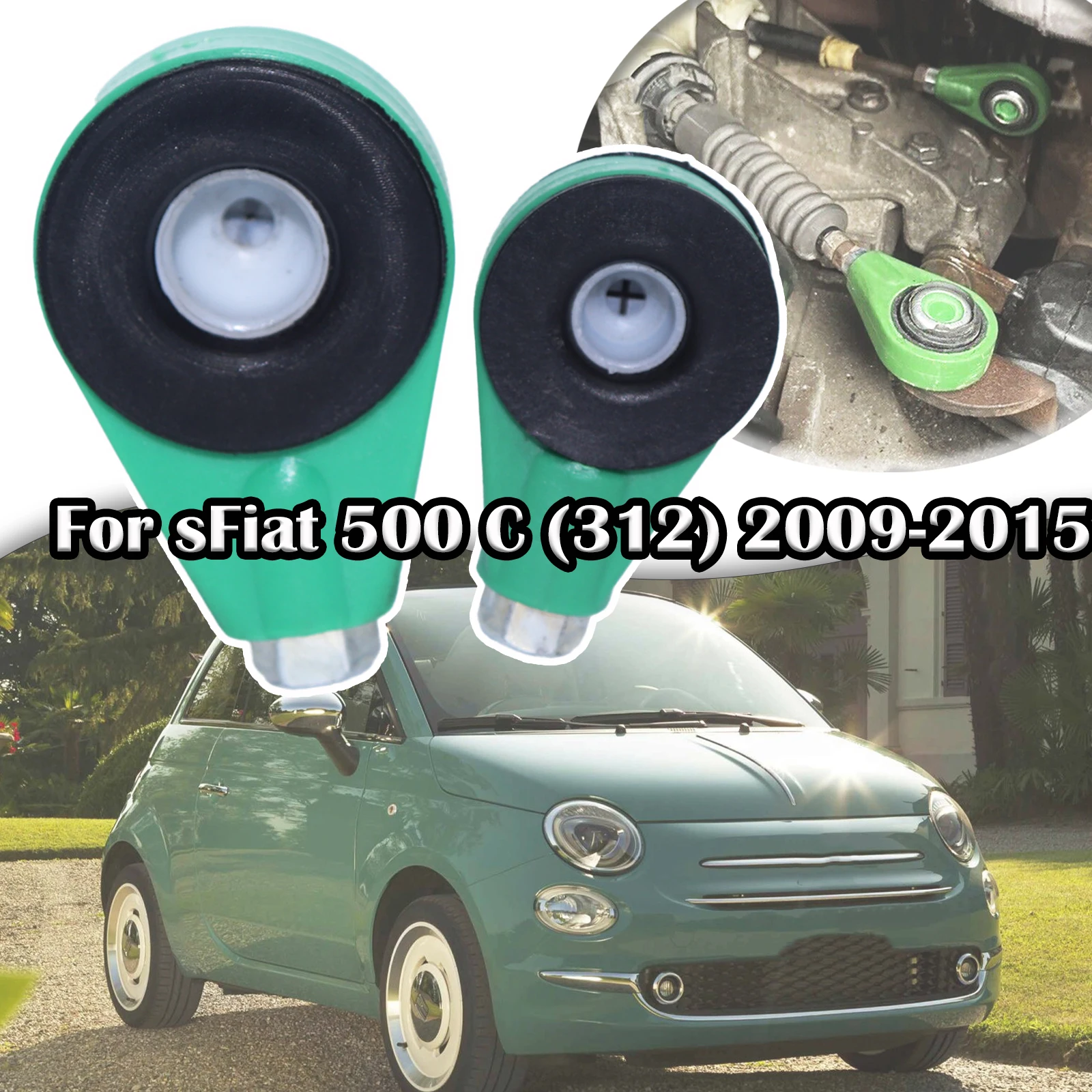 

Manual Gearbox Shift Cable Linkage Bushing For sFiat 500 C (312) 2009 - 2015 Repair Kit Shifter Lever Selector Connect Both End