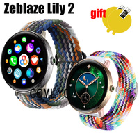 For Zeblaze LILY 2 Strap Women men Band Nylon Smart Watch Belt Adjustable Soft Wristband Screen protector film