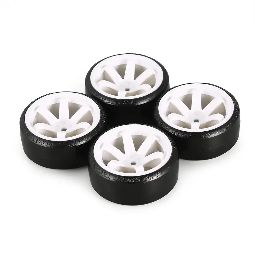 4Pcs RC Hard Pattern Drift Tires Tyre Wheel for Trxs HSP Tamiya HPI 1:10 RC On-road Vehicle Drifting Car Hard Tyre Set