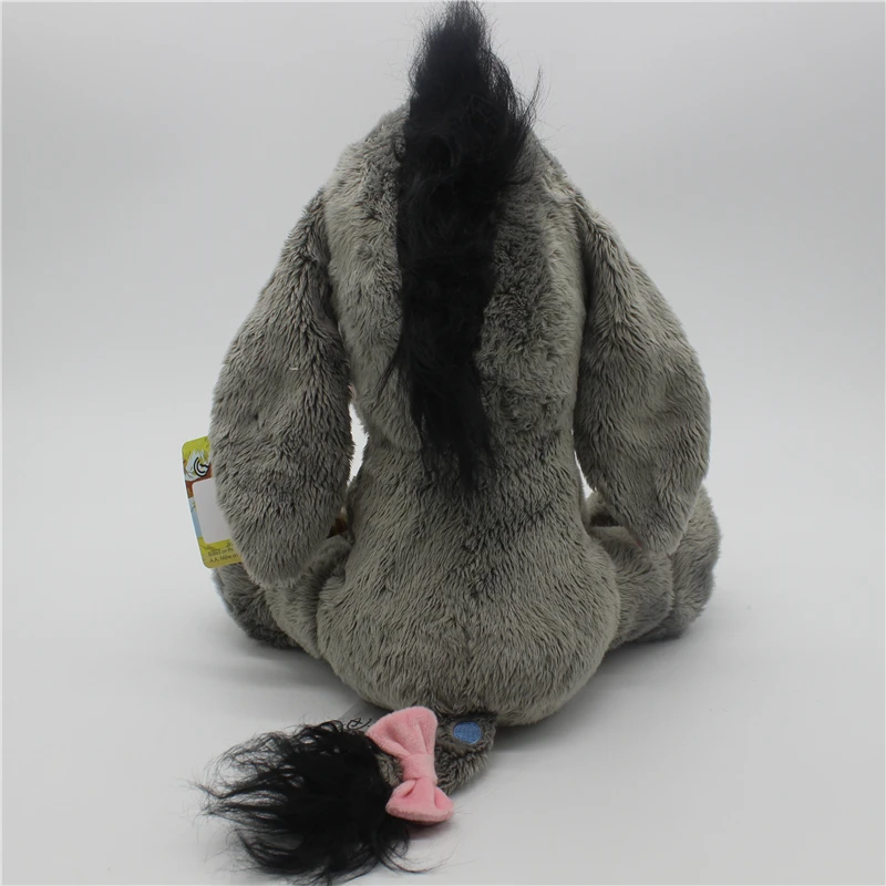 Muñeco de juguete de peluche suave para niños y niñas, muñeco de dibujos animados de animales, Donkey Stuff, color gris, 28cm, 1 unidad
