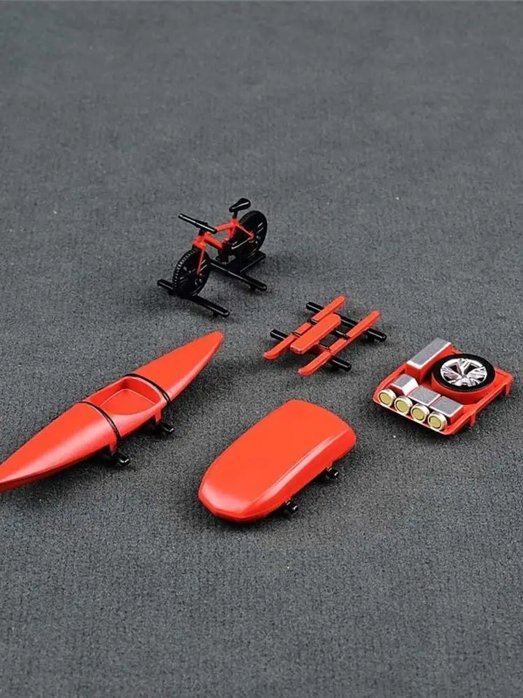 AliExpress NONE 1:64 Scale Model Car Roof Travel Off-road Series Bicycle Kayak 1/64 Car Roof Accessories Miniatures Plastic