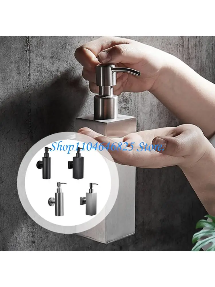 Stainless Steel Wall Mount Soap Dispenser Shower Bottle Pump For Bathroom Shower Gel Organizers And Storage