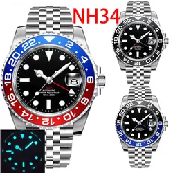 Corgeut 40mm Men Clock Custom Logo  NH34 Watch  Automatic Calendar  Mechanical Sapphire Glass Wristwatch   Relogio