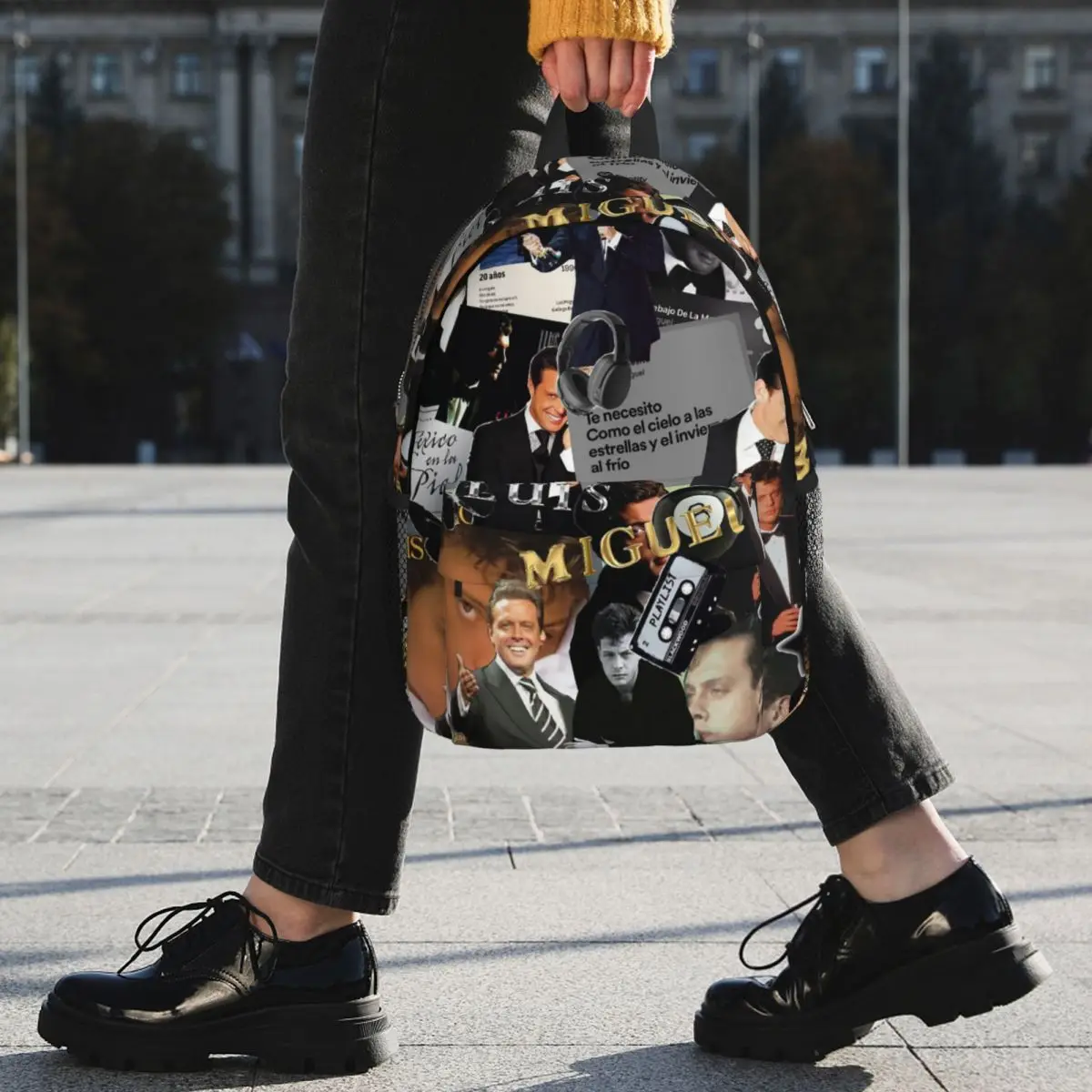 Luis Miguel Sänger Rucksack Student Jungen Mädchen Büchertasche Kinder Schultasche Laptop Umhängetaschen für Männer Frauen