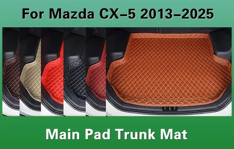 Custom Car Trunk Mat For Mazda CX-5 CX5 CX 5 2013-2025 Accessories Main Pad Leather Cargo Liner Waterproof Interior Modification