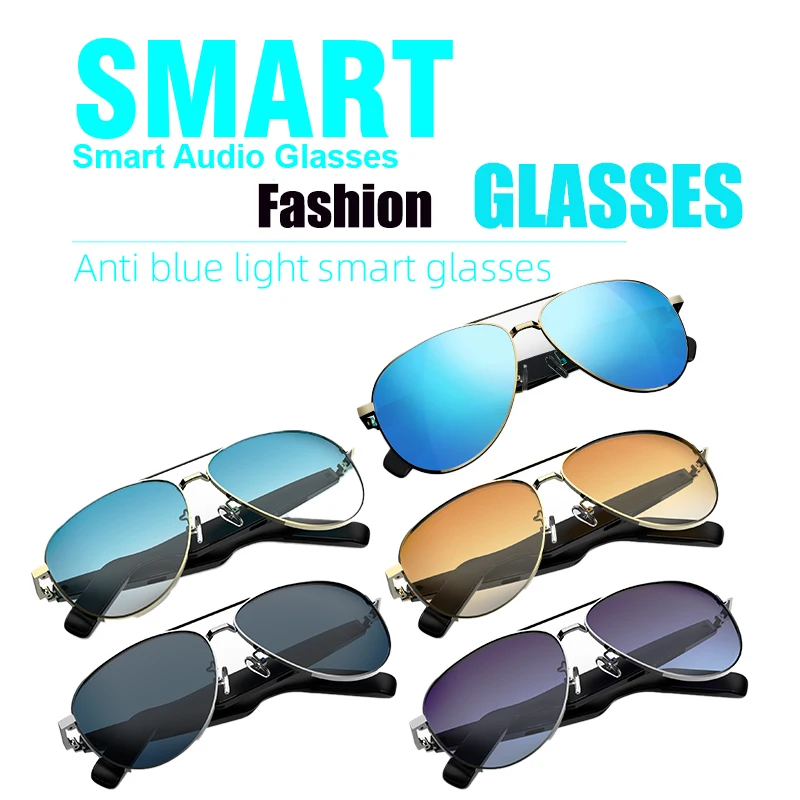

2025 Fashion Smart Wireless Bluetooth Glasses Outdoor Sport Anti-Blue Light Glasses Phone Answering Touch operation SG-13Pro