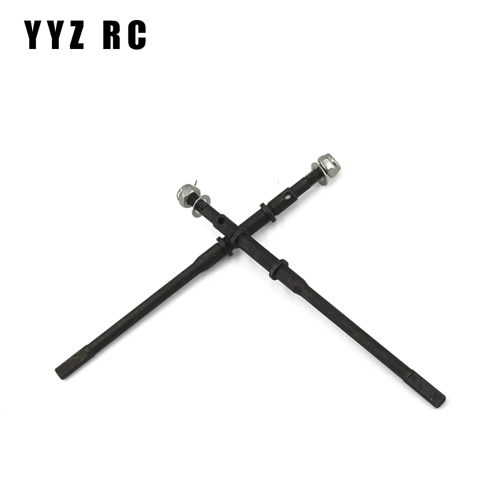 Hard Steel Universal Front Rear Axle CVD Drive Shaft Metal For Axial Scx10 ii Upgrade Parts Rc Crawler Car Accessories 1/10