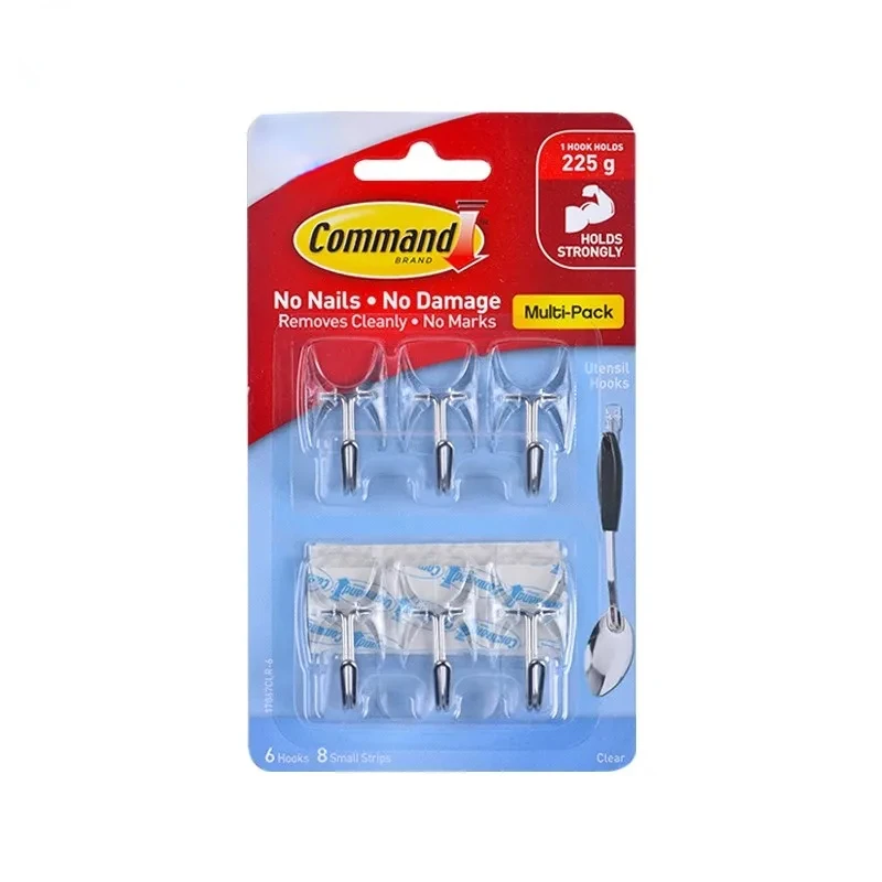 

Command Clear Small Wire Hooks, Clear Coat Hook, Wire Hanging Hook, Clear Plastic Hooks, Strong Hold, Clean Removal
