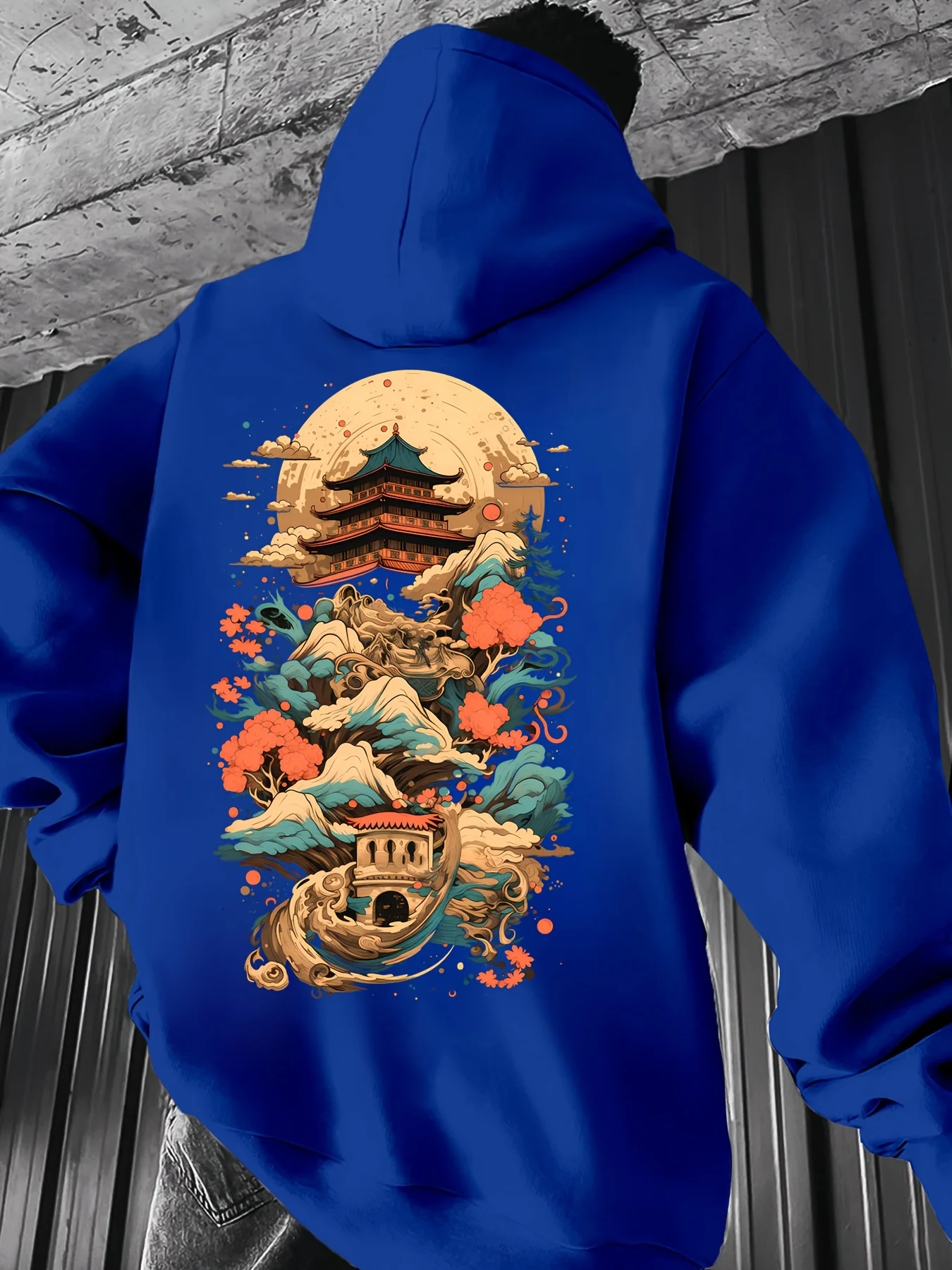 

Men'S "Bohemian" Graphic Hoodie - Casual Drawstring Pullover with Kangaroo Pocket,Comfort Fit