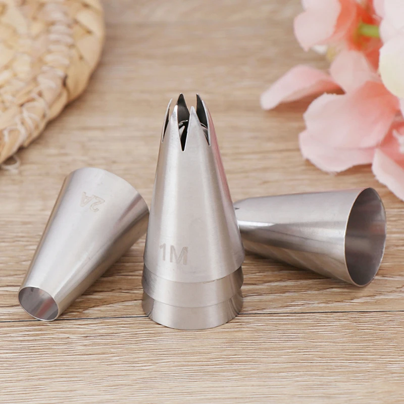 5 PCs Stainless Steel Icing Piping  Pastry Nozzles Cupcake C