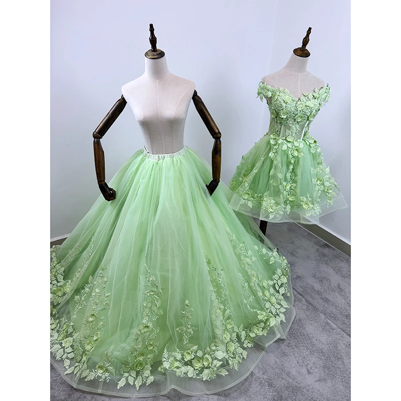 15 فساتين Quinceanera ثوب حفلة 2 في 1 فساتين الحفلات الحلو 15 سنة فستان تنورة قابلة للفصل فستان مخصص ل Quinceanera
