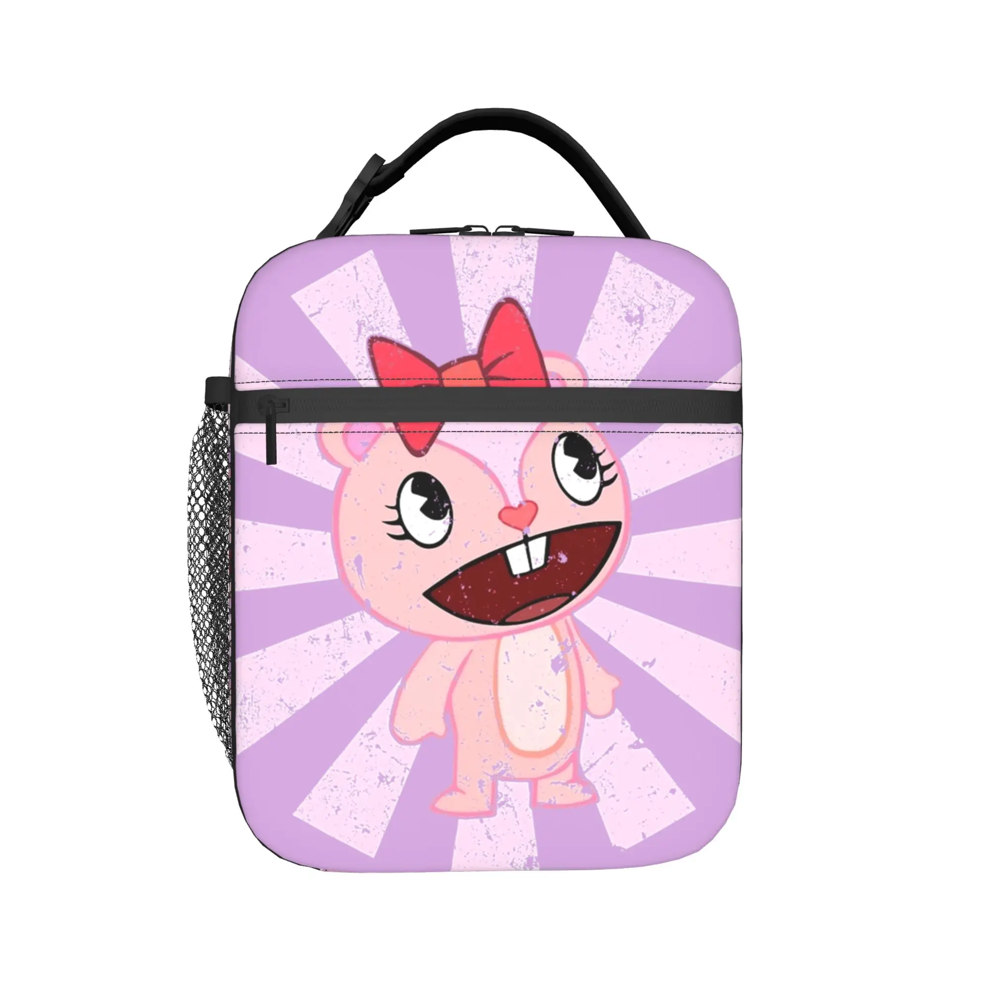 Giggles Retro Japanese Happy Tree Friends Insulated Lunch Bags Portable Gloomy Bear Reusable Cooler Bag Tote Lunch Box College
