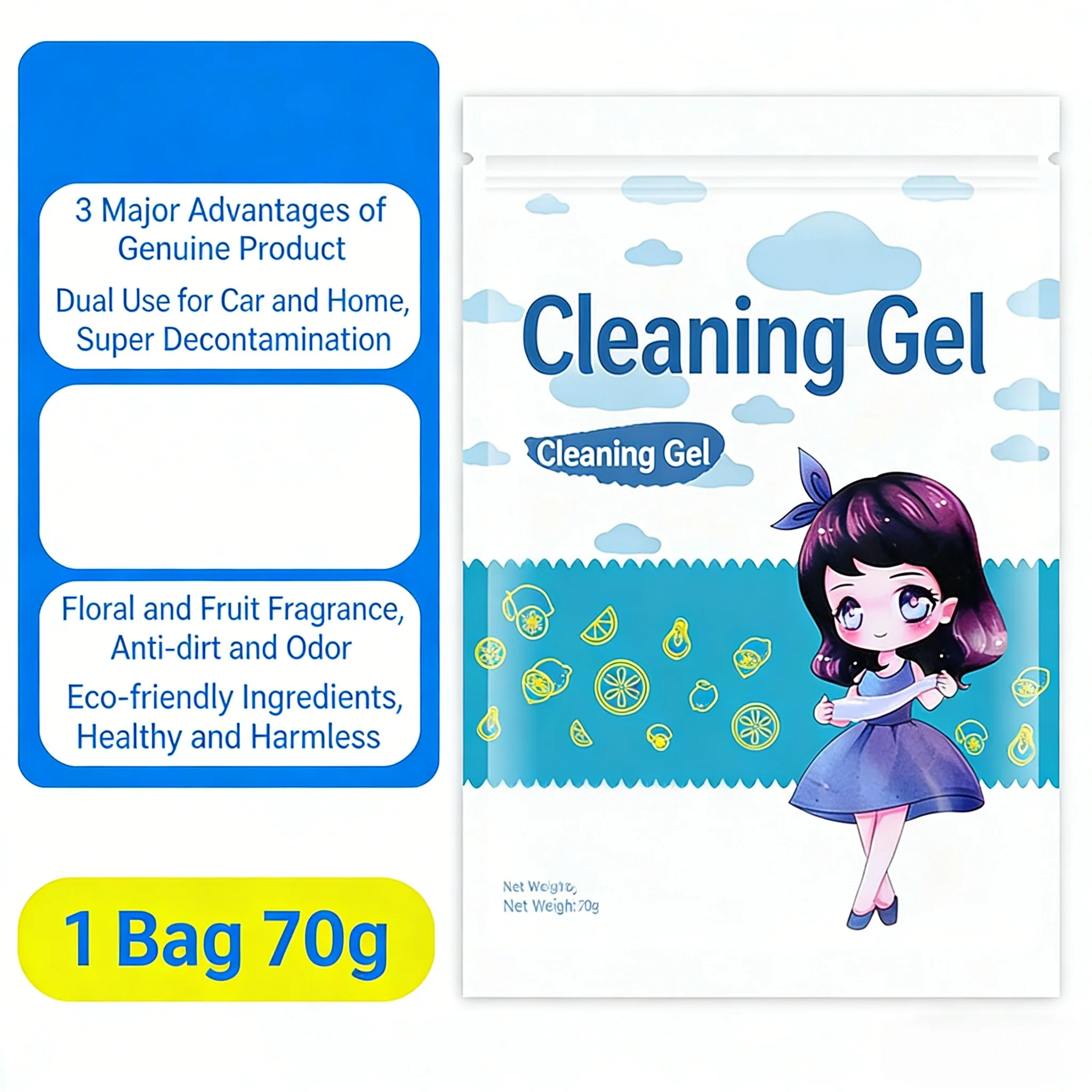 Universal Car Home Cleaning Gel For Dust Removal Sticky Putty For Car Interior Air Vent Keyboard Gap Cleaner Auto Accessories