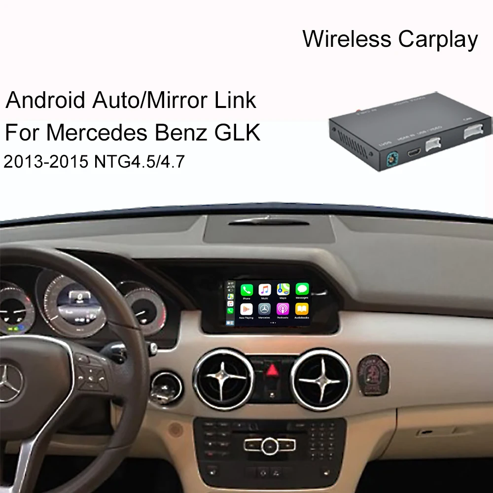 Wireless CarPlay For Mercedes Benz GLK 2013-2015 With Android Auto Mirror Link AirPlay Car Play Functions Radio Carplay