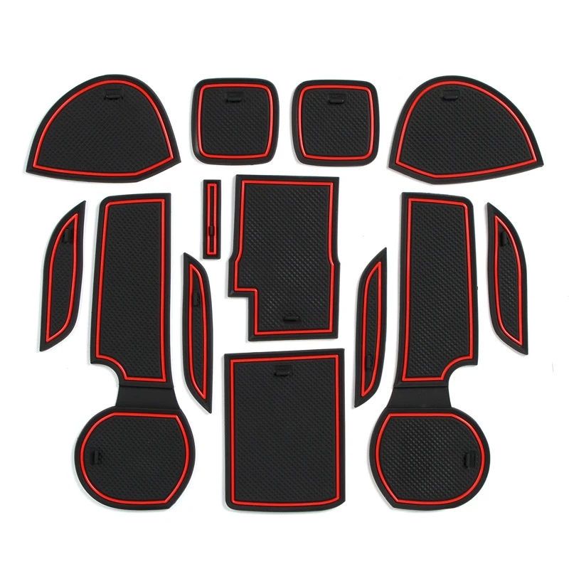 Non-slip Auto Interior Door Gate Pad Cup Mat For Suzuki SX4 S-Cross 2014 2015 2016 2017 2018 2019 SX 4 S Cross Car Accessories