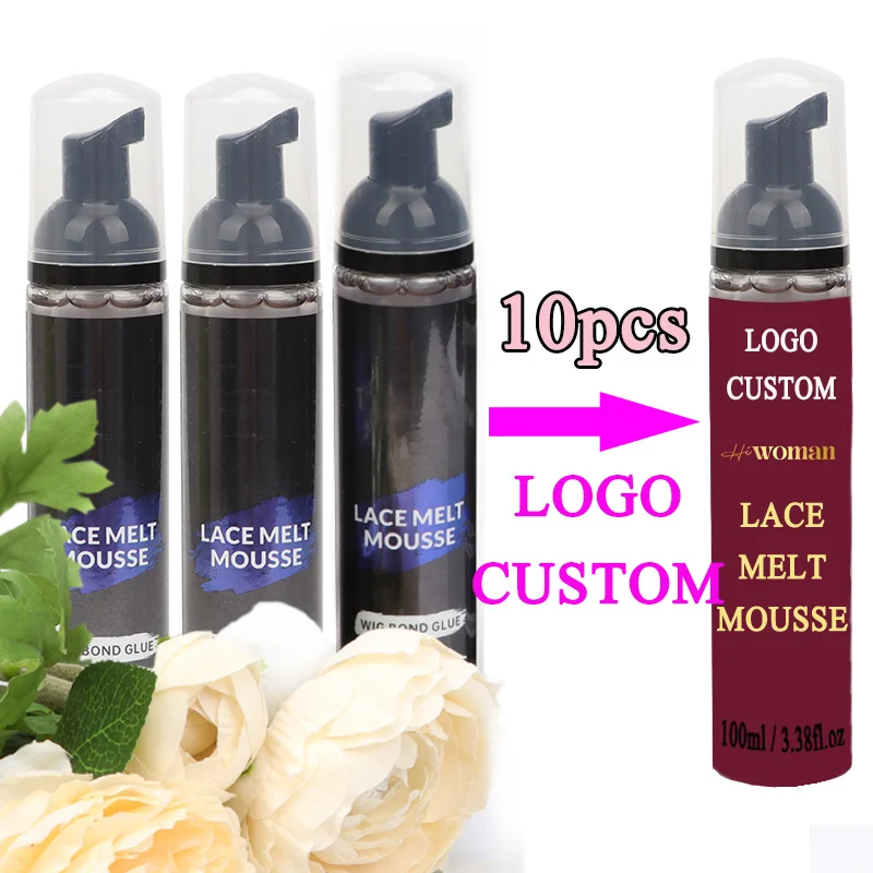 

Lace Bond Melt Mousse 10Pcs Lace Holding Mousse Personalized Logo Lace Melt Mousse 100Ml 3.38Oz