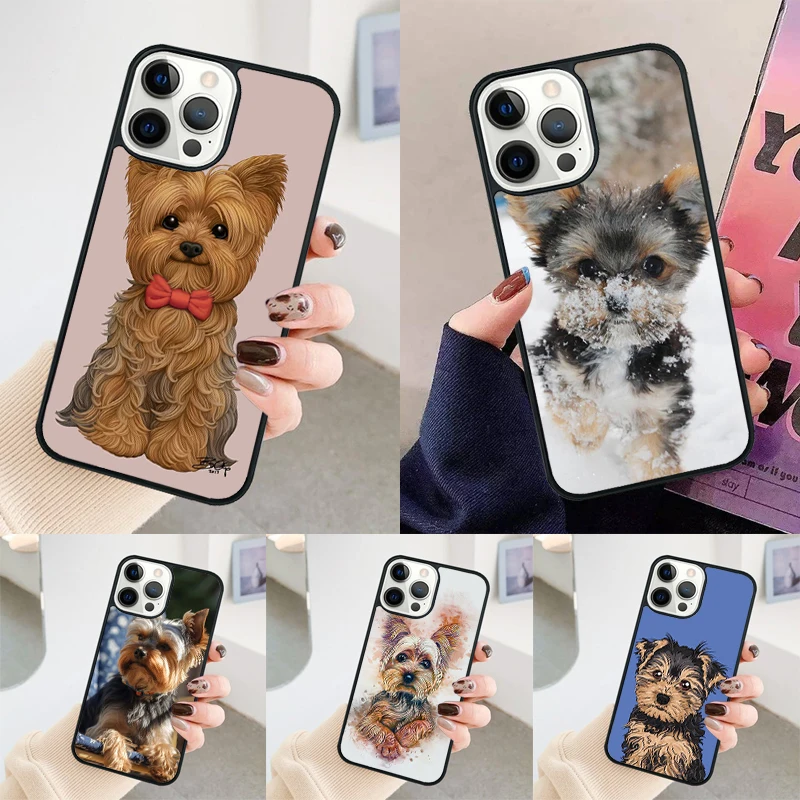 Yorkshire terrier dog phone case Cover For iPhone 14 15 16 Pro Max SE 2020 coque For apple 11 12 13 Pro Max Mini 7 8 Plus