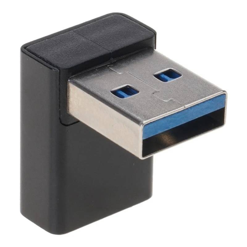 ラップトップおよびPC用のUSB 3.0アダプター,90度直角,オス-メスカプラコネクター,USB充電器延長コンバーター