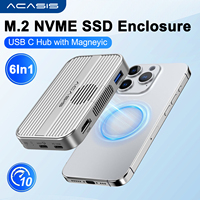 Acasis Magnetic USB C Docking Station M.2 NVMe SSD Case with Cooling Fan 4K HDMI 100W PD Support SSD 2230/42/60/80mm B+M M-Key