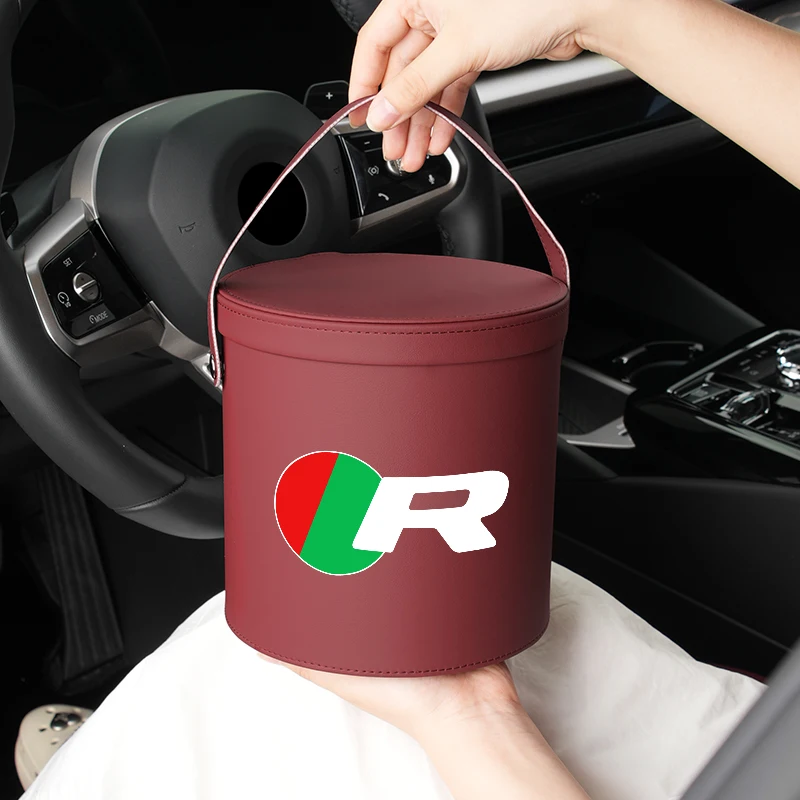 Bote de basura para coche, organizador de cuero para respaldo de asiento, accesorios de almacenamiento de basura, Interior para Jaguar XF XJ XE S-Type F-Type X-Type F-Pace I-Pa
