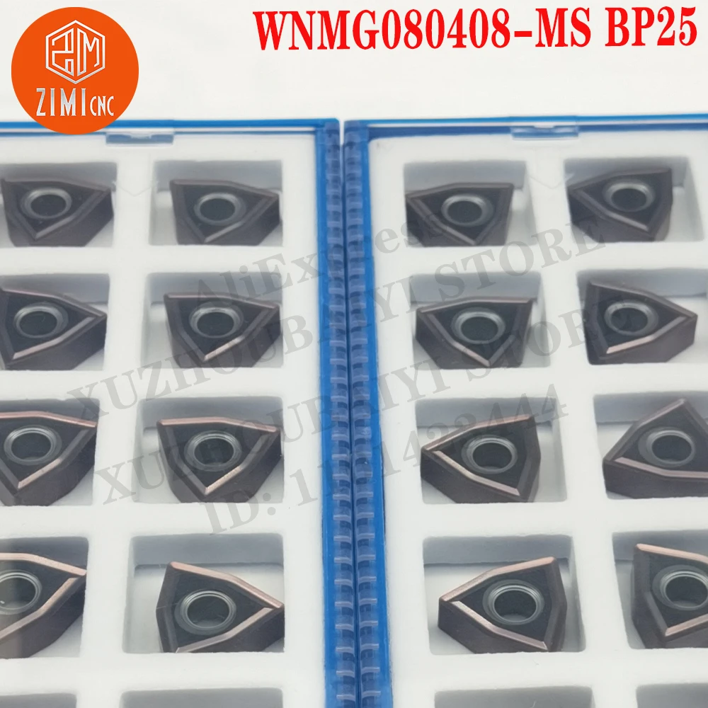 WNMG080408-MS BP25 WNMG 080408-MS Carbide Inserts Turning Lathe Cutter Cutting Tools Blade mechanical metal lathe CNC tools WNMG