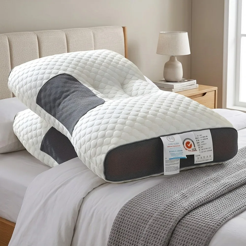 Buy 1 Get 1 Free 2 Pack Soft Neck Massage Couple Pillows - Adjustable Ergonomic Profile, High Quality Core, Detachable