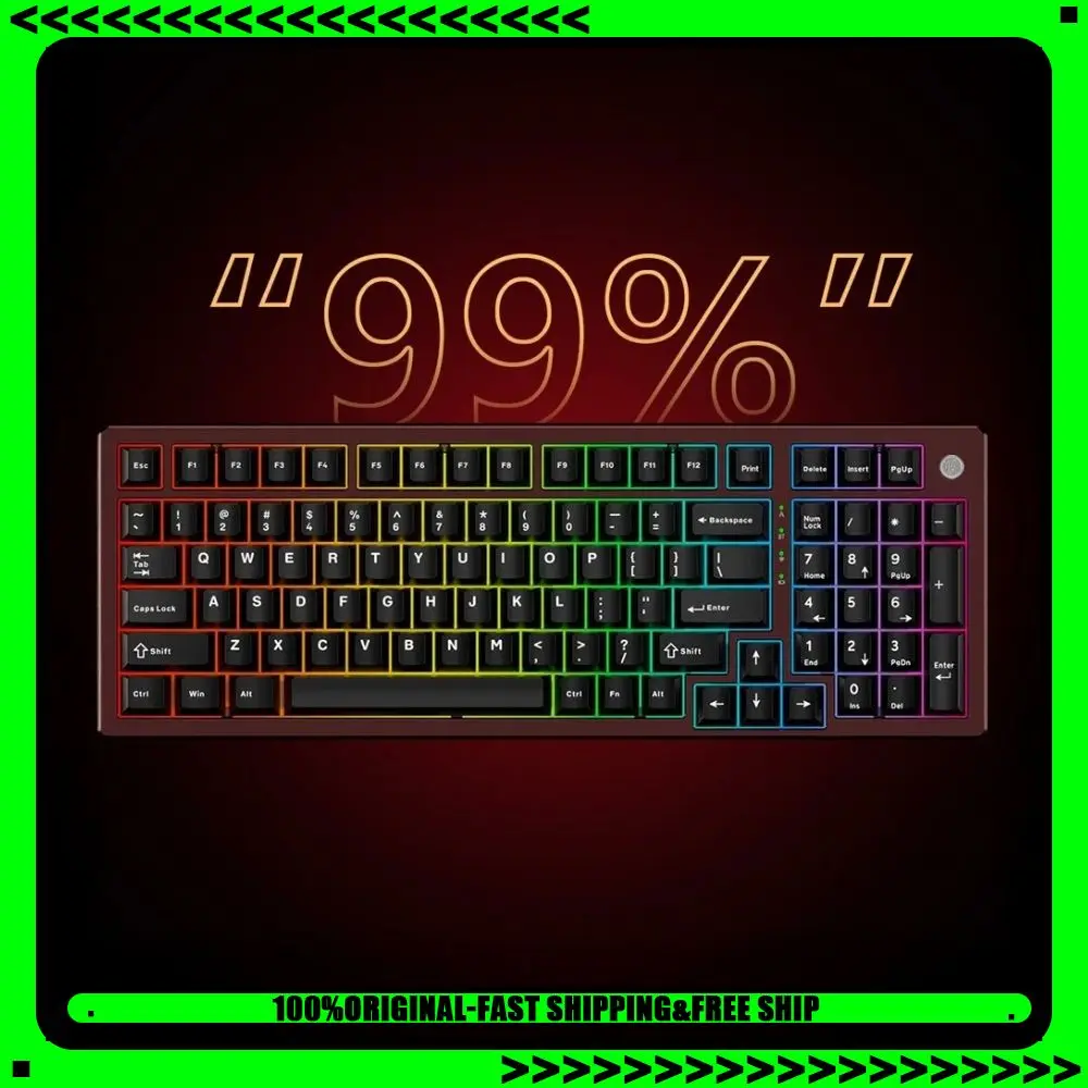 

EXZX FH75 Mechanical Keyboard Wired Aluminium Alloy Keyboard RGB Customized HUB Support Windows Hello Fingerprint Recognition