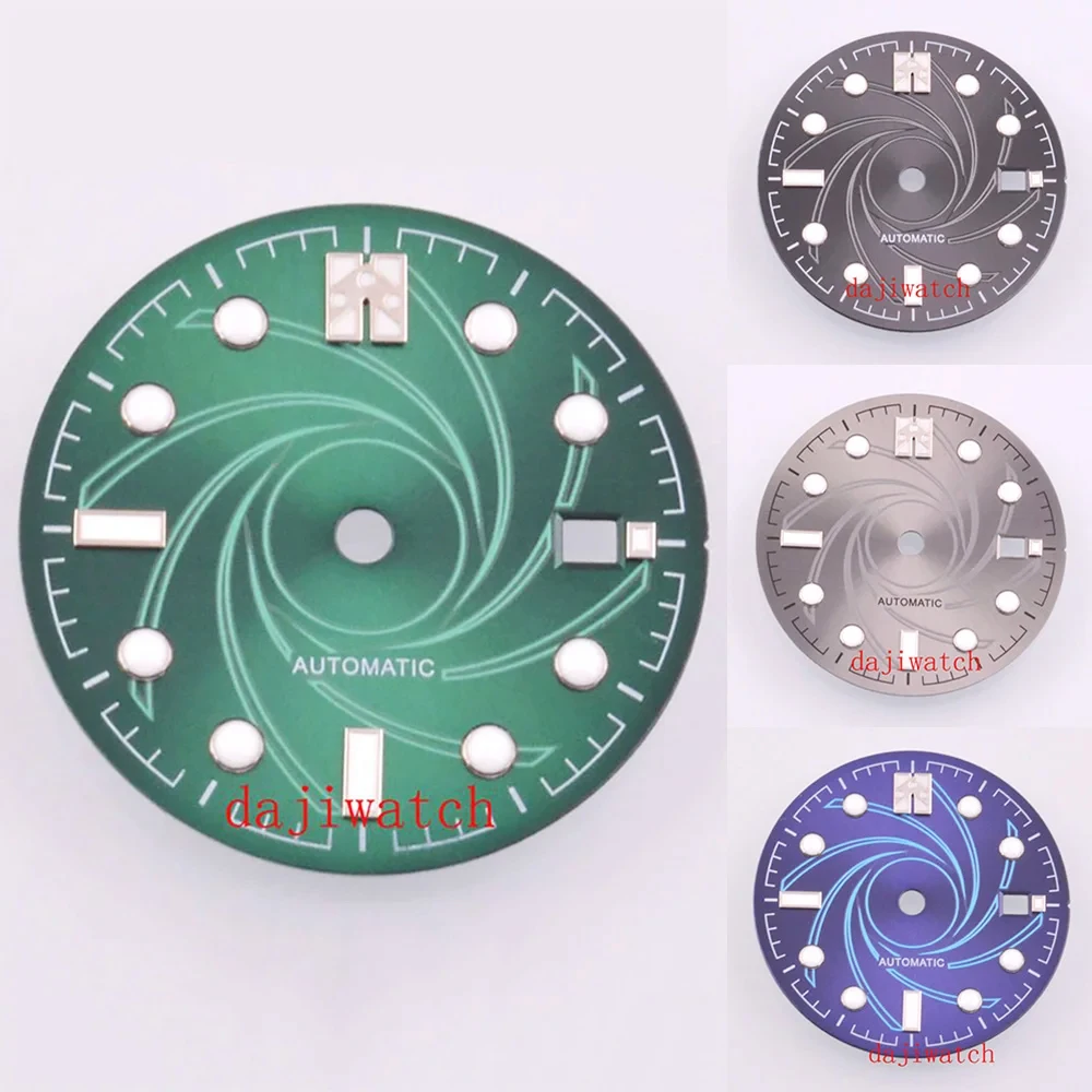 

31mm Green Luminous Sterile Watch Dial Fit ETA 2824 2836 DG3804 Miyota 8205 8215 821a Movement Watch Accessories