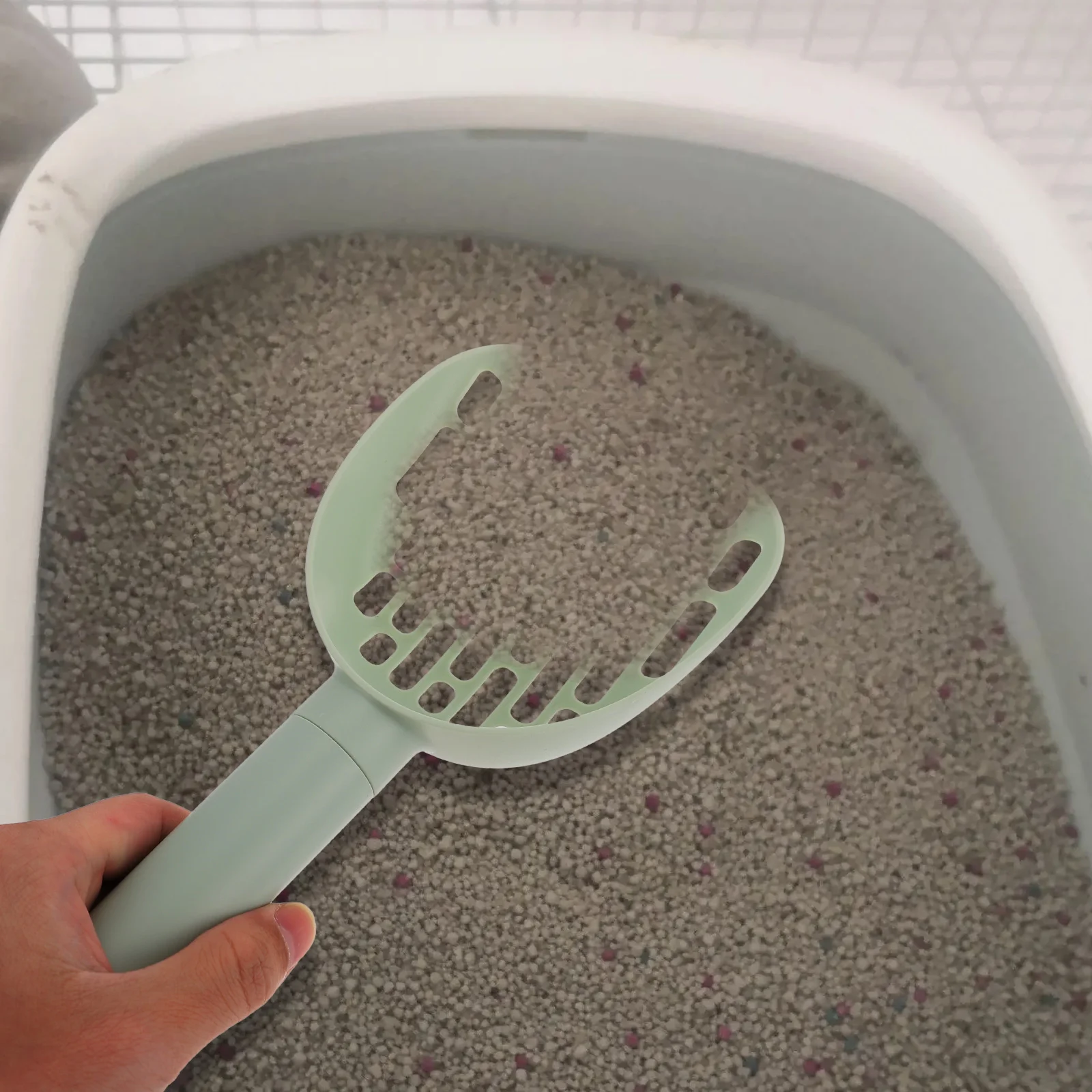 

Efficient Cat Litter Scoop Plastic Shovel Large Capacity Strong Cleaning Humanized Handle Multi Function Pet Poop Scooper Kitten