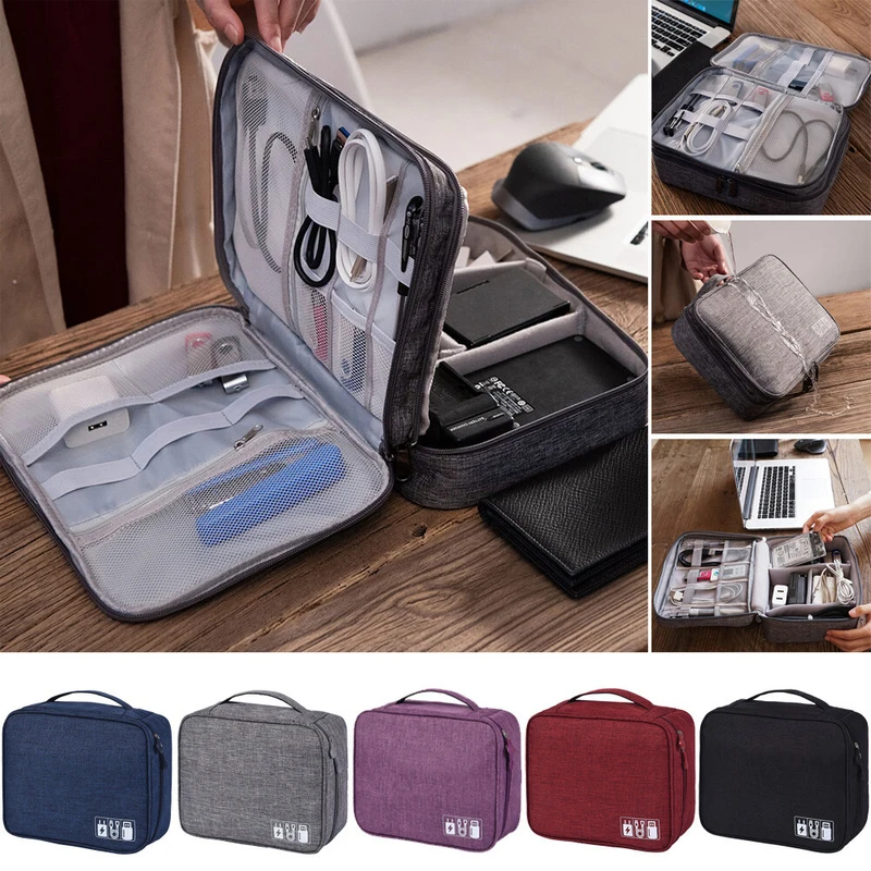 P+ Cable Storage Bag Digital Electronic Organizer USB Data Wire Charger Storage Bag
