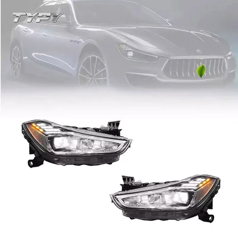 

Old Headlights Upgraded With New 2022 LED Headlights For Maserati Ghibli Headlight 2013 2014 2015 2016 2017 2018 2019 2020 2021