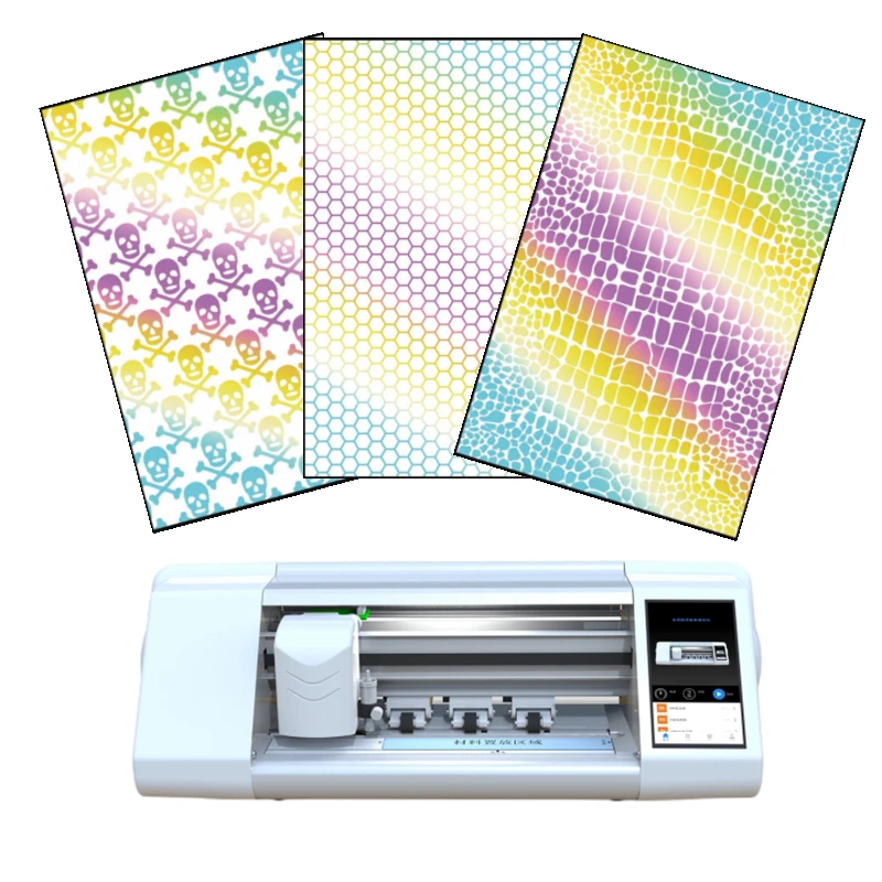 

50 шт. 3D-пленок с блестками для интеллектуальных режущих машин, цветные декоративные наклейки на заднюю панель, защитная пленка для экрана iPhone