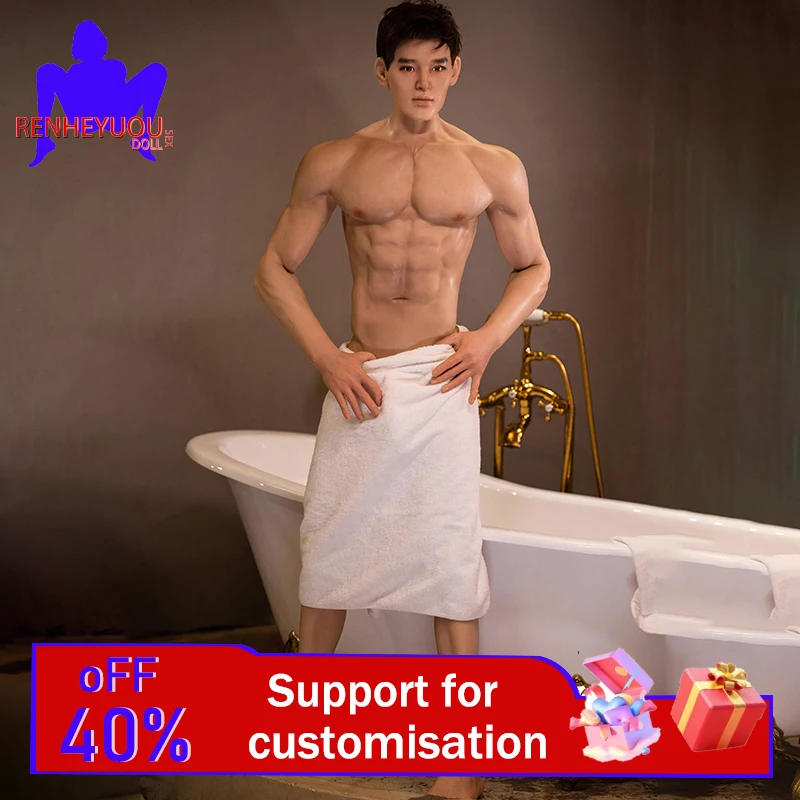 RENHEYUOU رجل الاستمناء بالحجم الطبيعي سيليكون مثلي الجنس دمية نابض بالحياة دسار الاستمناء حقيقي كبير الحجم القضيب للنساء والرجال 18 +