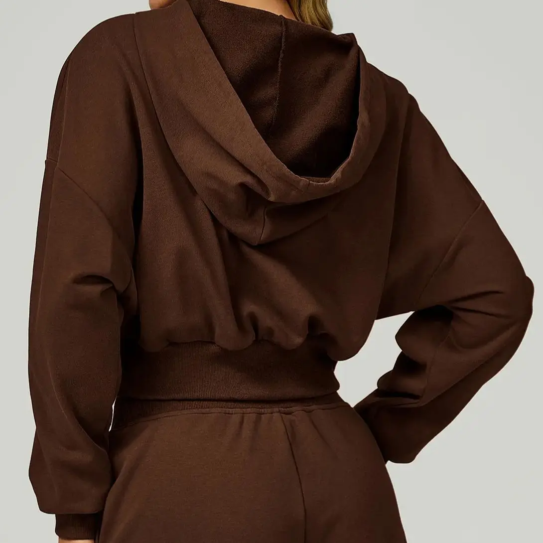 

Winter Zipper Sports Hoodie for Women's Hooded Long Sleeved Casual Loose Hoodie Women Gym Push Up Running Fitness Yoga Clothing